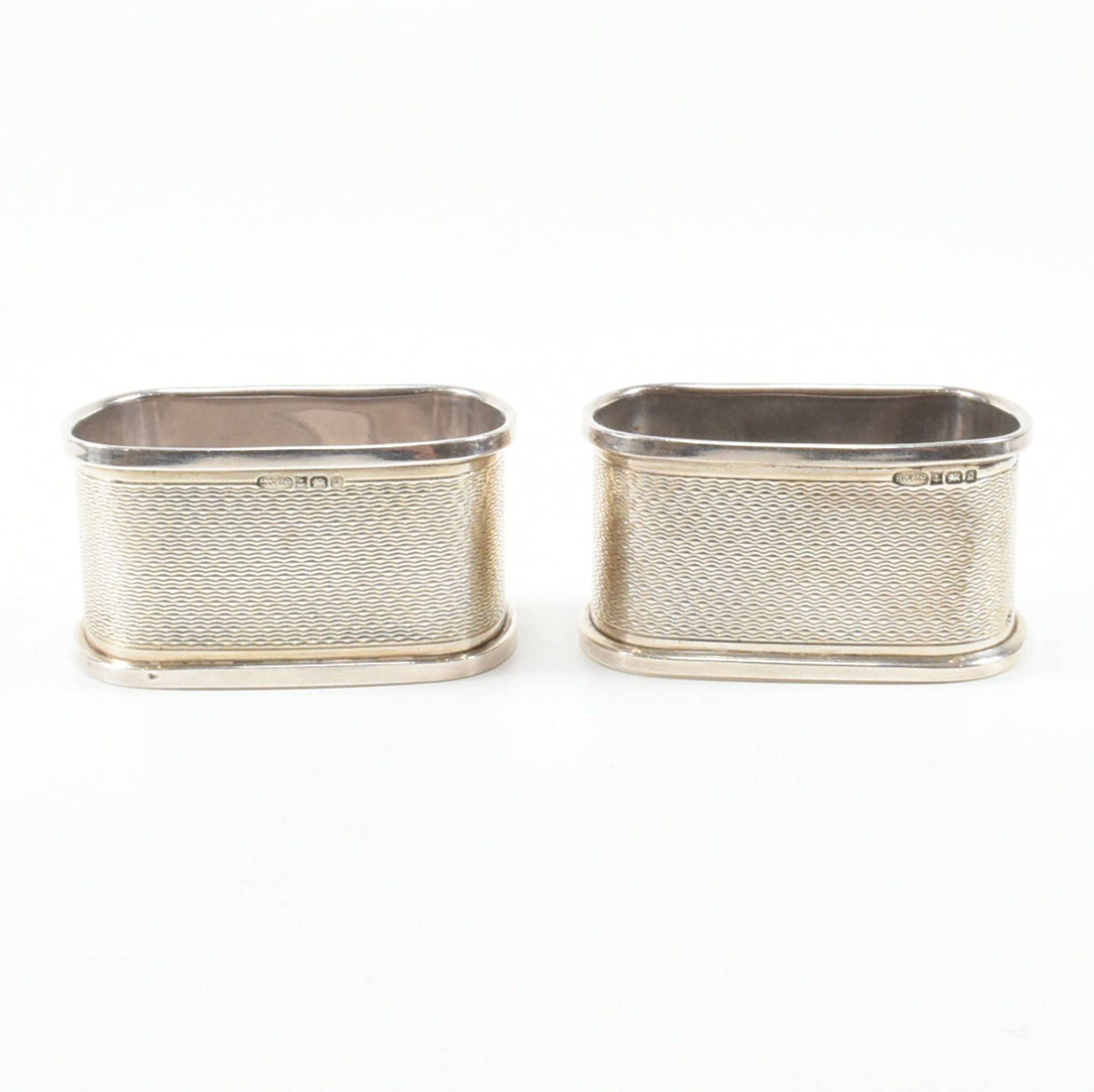 FIVE HALLMARKED SILVER NAPKIN RINGS - Image 7 of 13