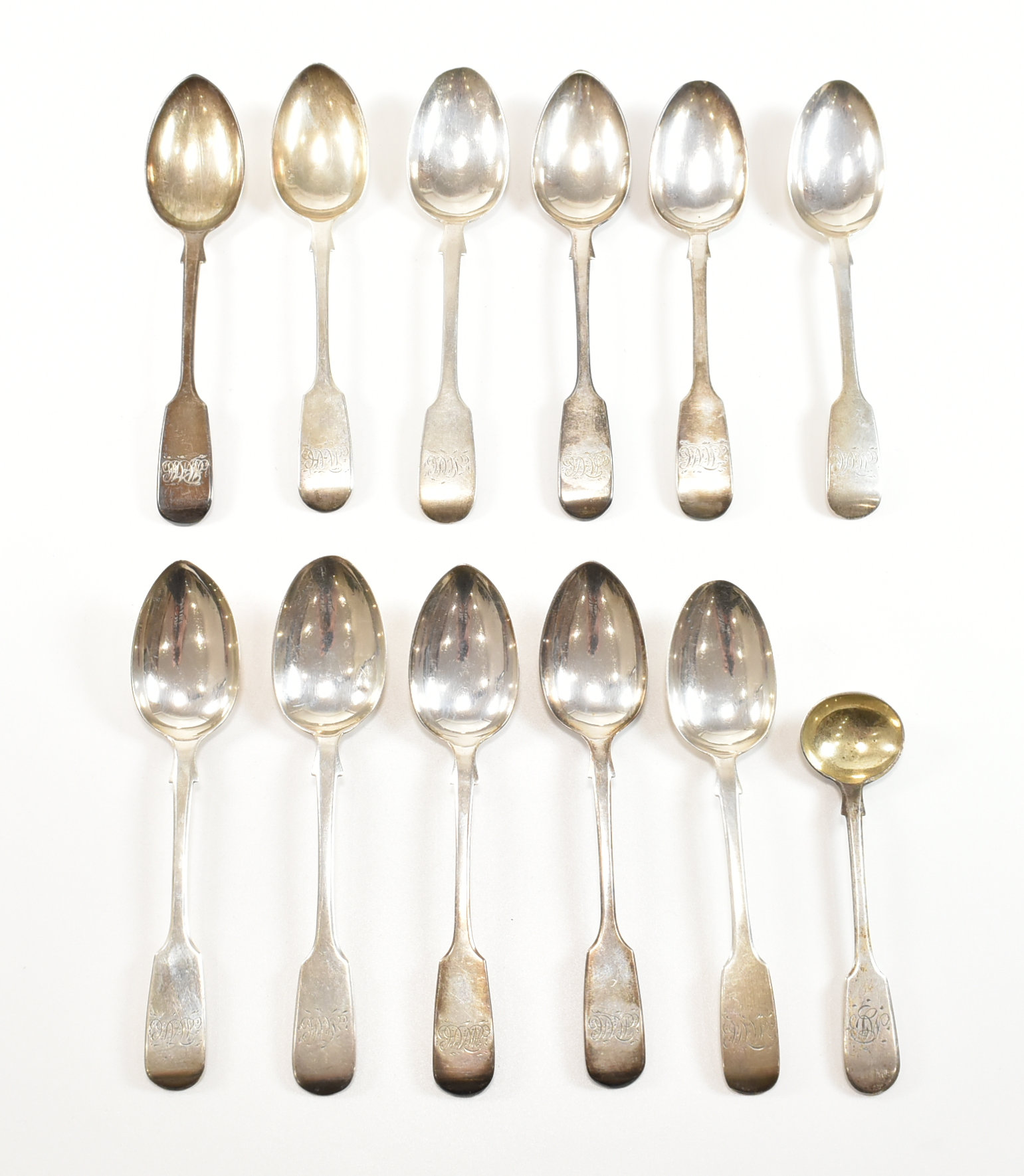 COLLECTION OF 12 VICTORIAN HALLMARKED SILVER TEA SPOONS - Image 2 of 8