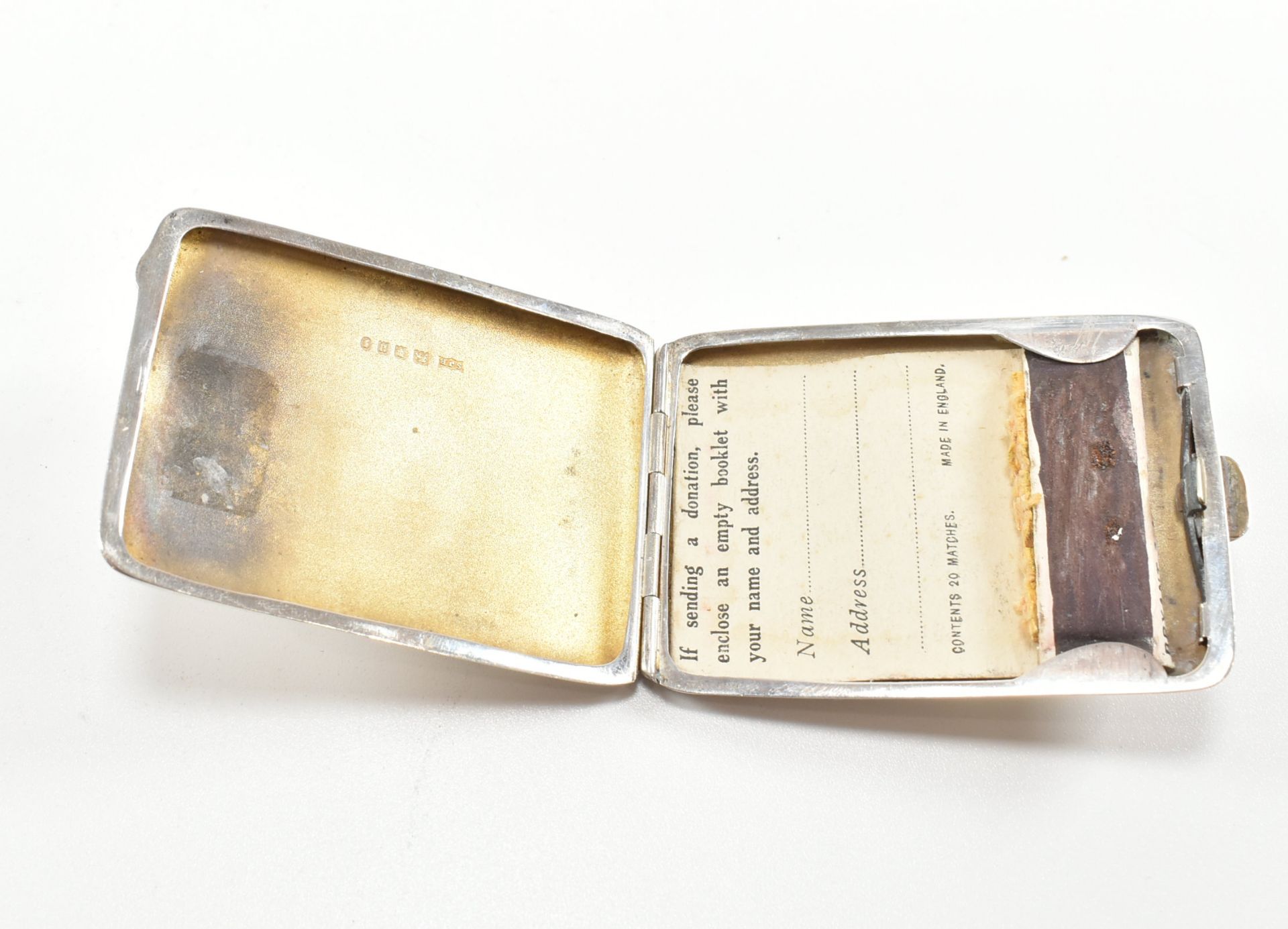COLLECTION OF EARLY 20TH CENTURY ART DECO HALLMARKED SILVER CIGARETTE & VESTA CASE - Image 8 of 14
