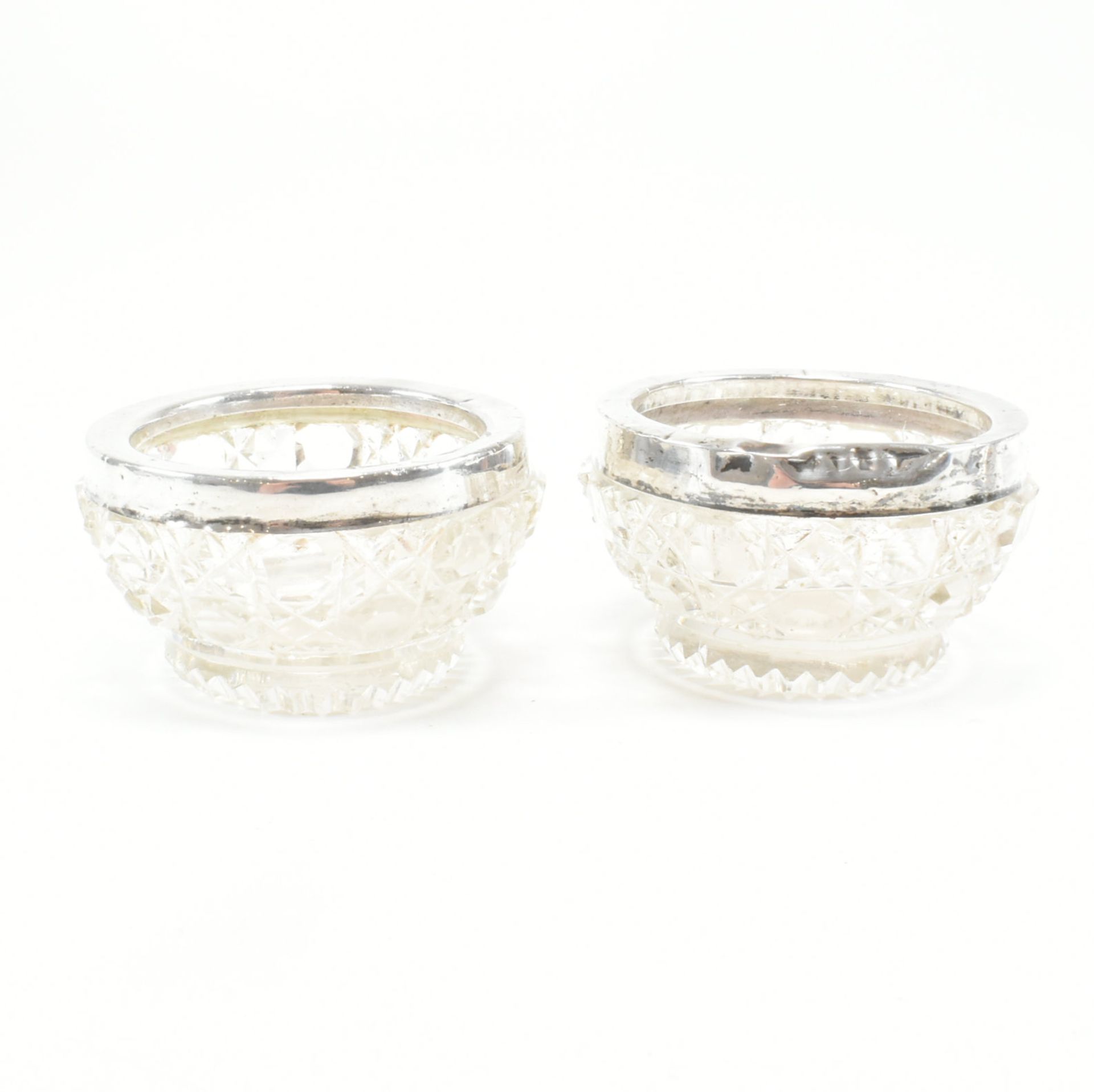 HALLMARKED SILVER SQUAT CANDLESTICKS & SILVER TOPPED VANITY ITEMS - Image 10 of 18