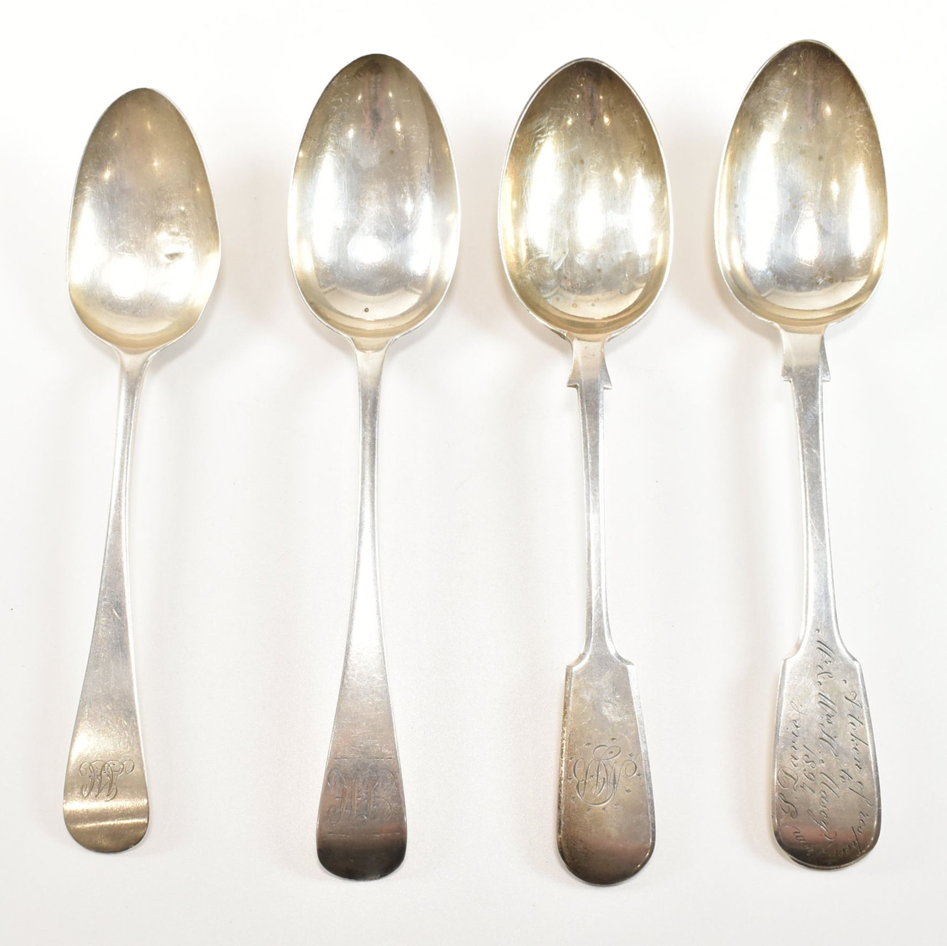 COLLECTION OF FOUR HALLMARKED SILVER SERVING SPOONS - Image 3 of 7