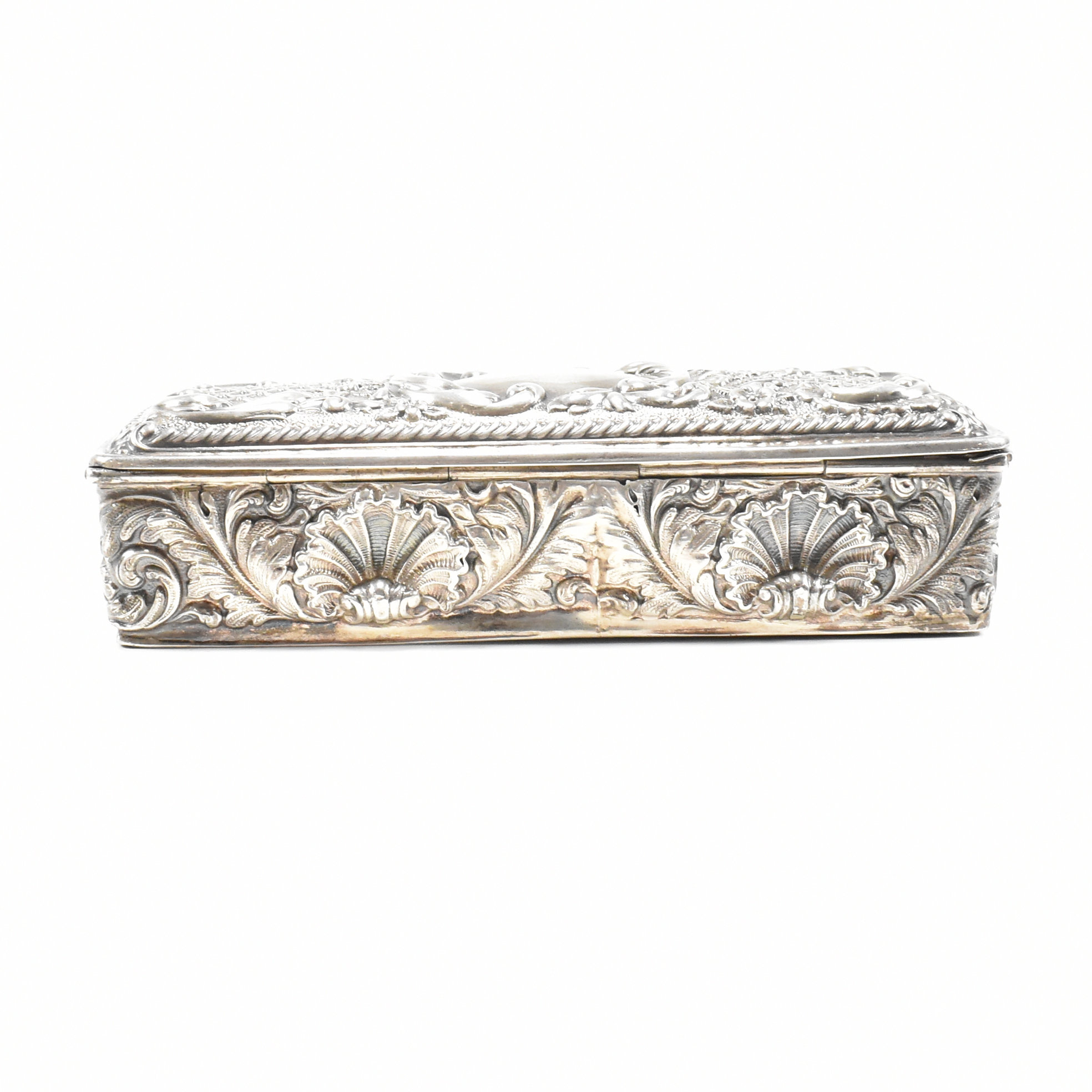 VICTORIAN HALLMARKED SILVER BOX BY WALKER & HALL - Image 5 of 9