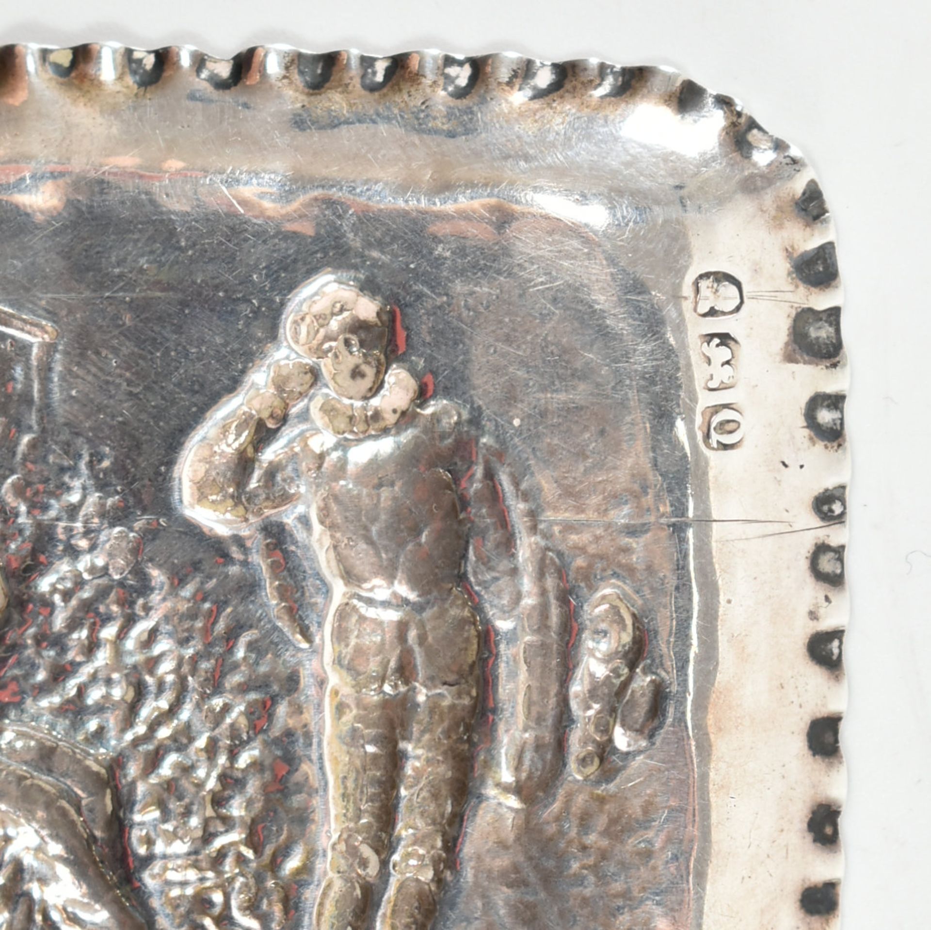 GEORGIAN HALLMARKED SILVER REPOUSSE TRINKET DISH - Image 3 of 3