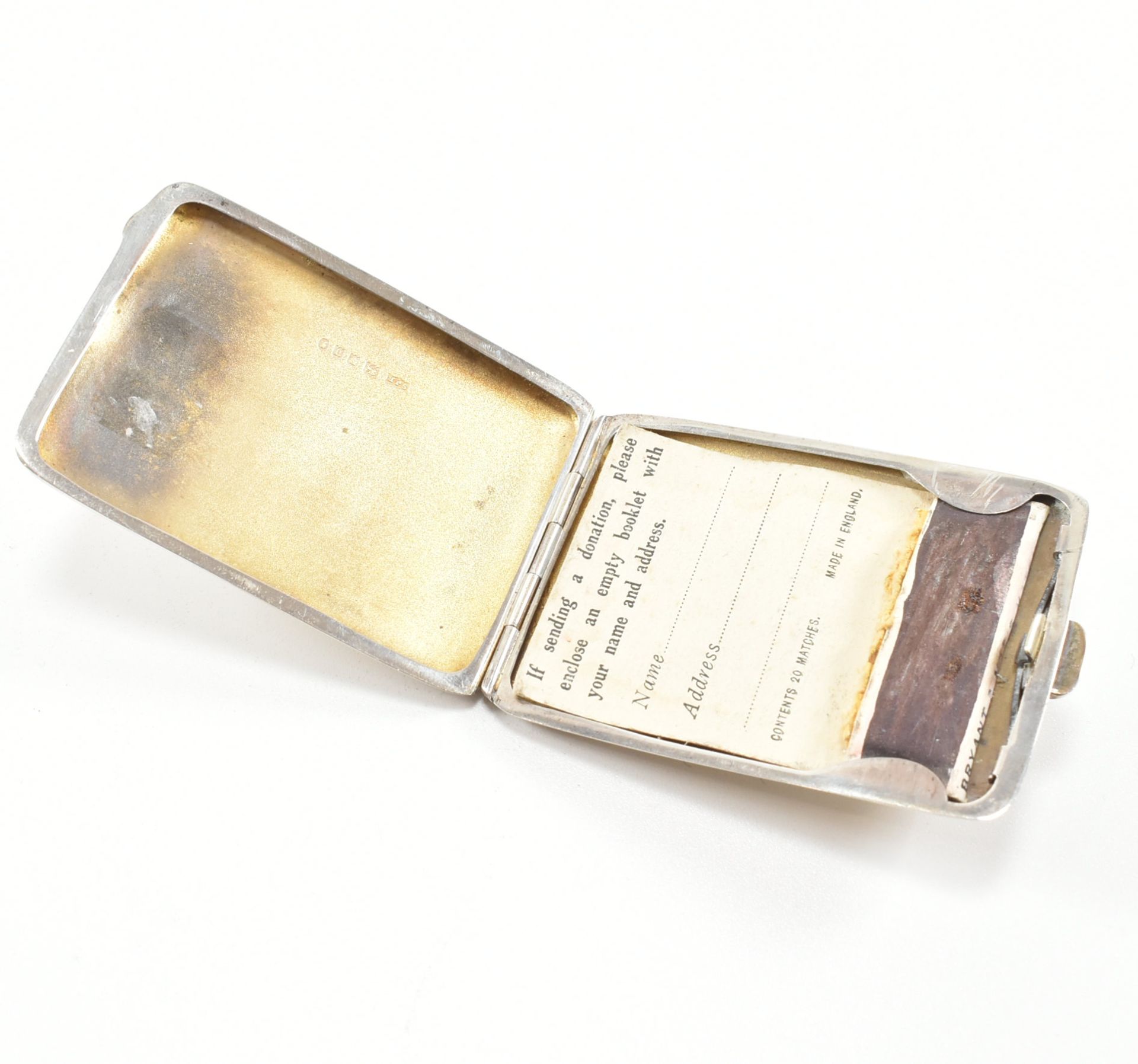 COLLECTION OF EARLY 20TH CENTURY ART DECO HALLMARKED SILVER CIGARETTE & VESTA CASE - Image 7 of 14