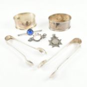 COLLECTION OF VICTORIAN & LATER HALLMARKED & STERLING SILVER ITEMS