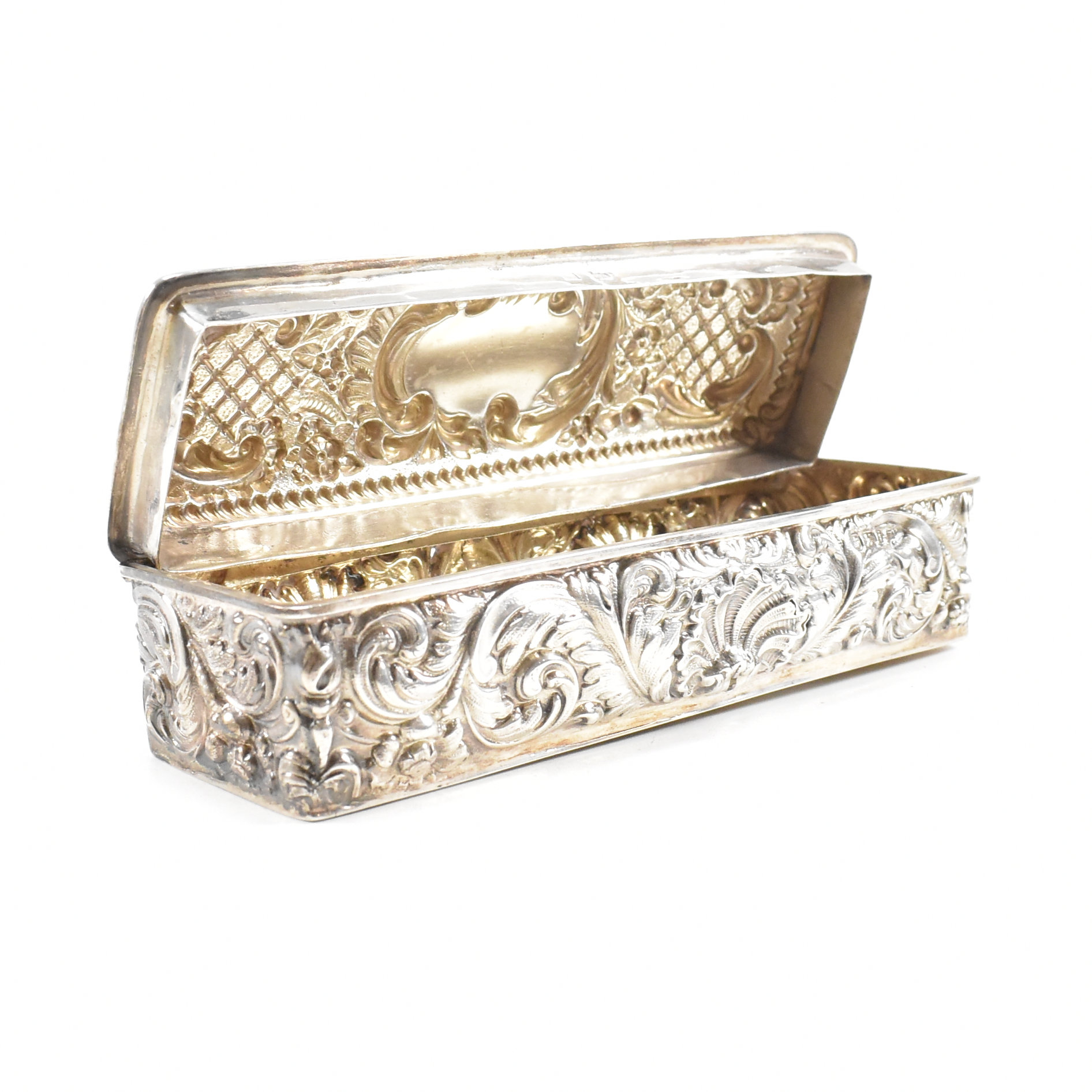 VICTORIAN HALLMARKED SILVER BOX BY WALKER & HALL - Image 3 of 9