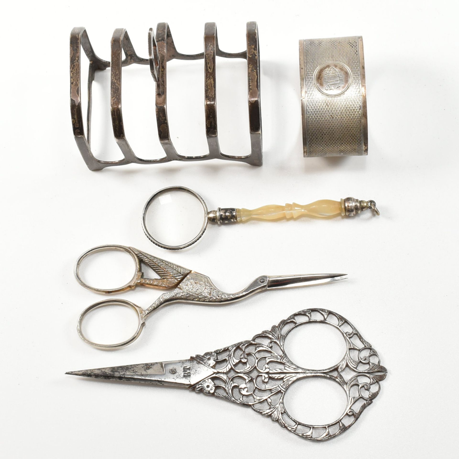 EARLY 20TH CENTURY HALLMARKED SILVER & WHITE METAL ITEMS - Image 12 of 16