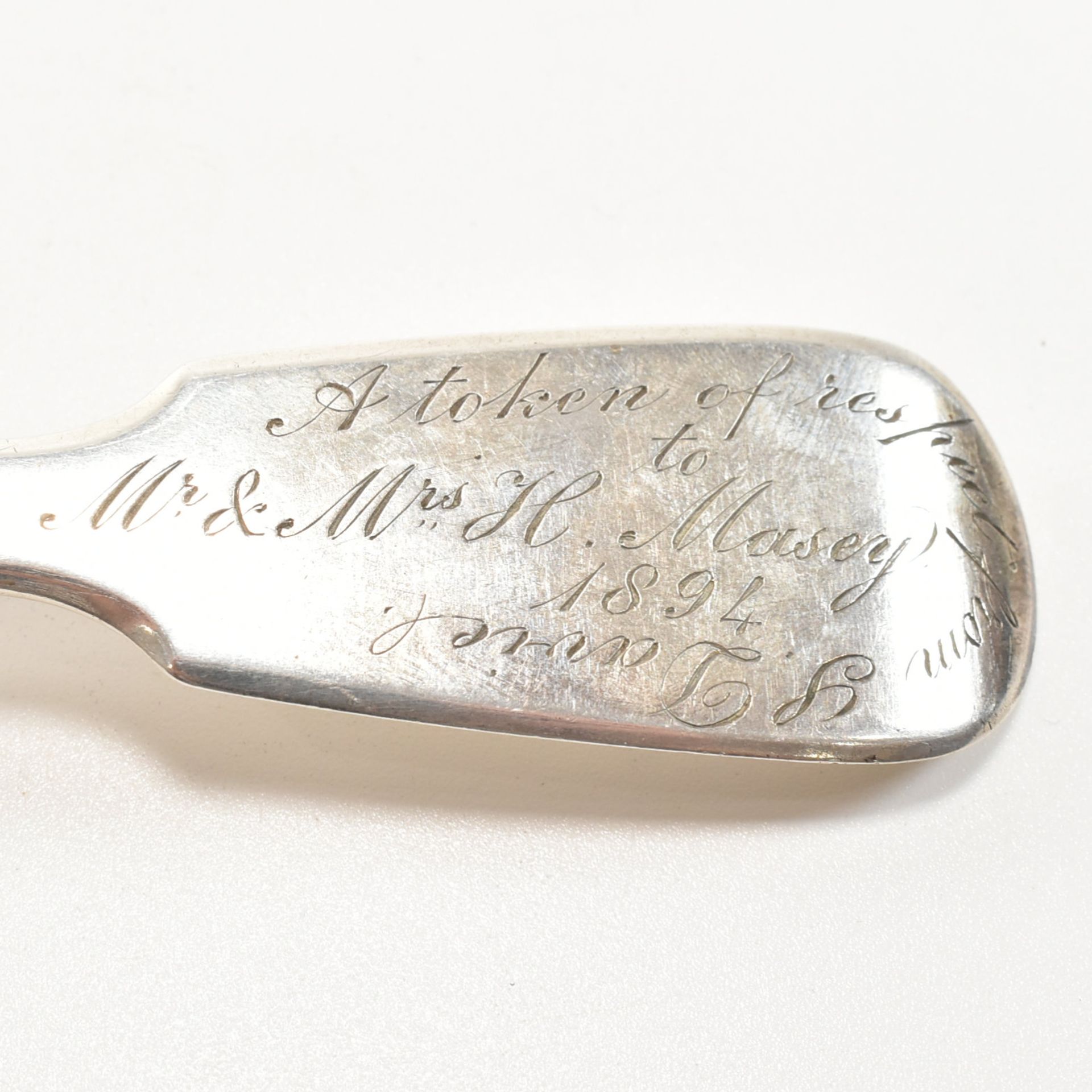 COLLECTION OF FOUR HALLMARKED SILVER SERVING SPOONS - Image 5 of 7