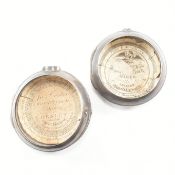 TWO GEORGE III HALLMARKED SILVER POCKET WATCH CASES
