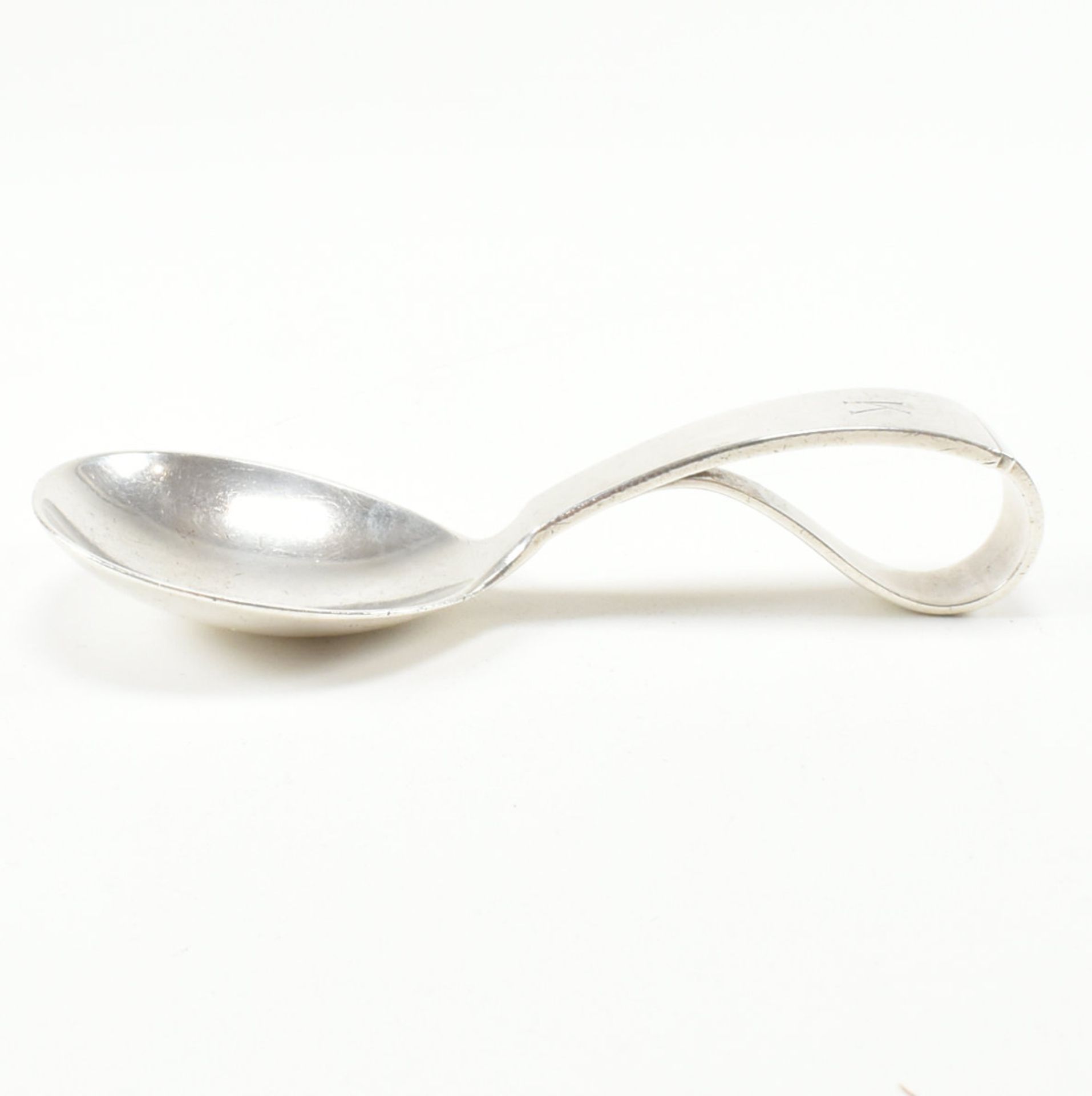 VINTAGE GEORG JENSEN STERLING SILVER BABY FEEDING SPOON - Image 4 of 12