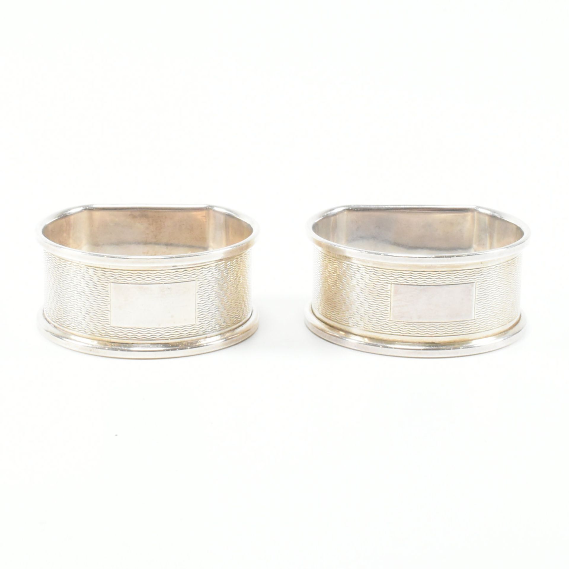 FIVE HALLMARKED SILVER NAPKIN RINGS - Image 3 of 13