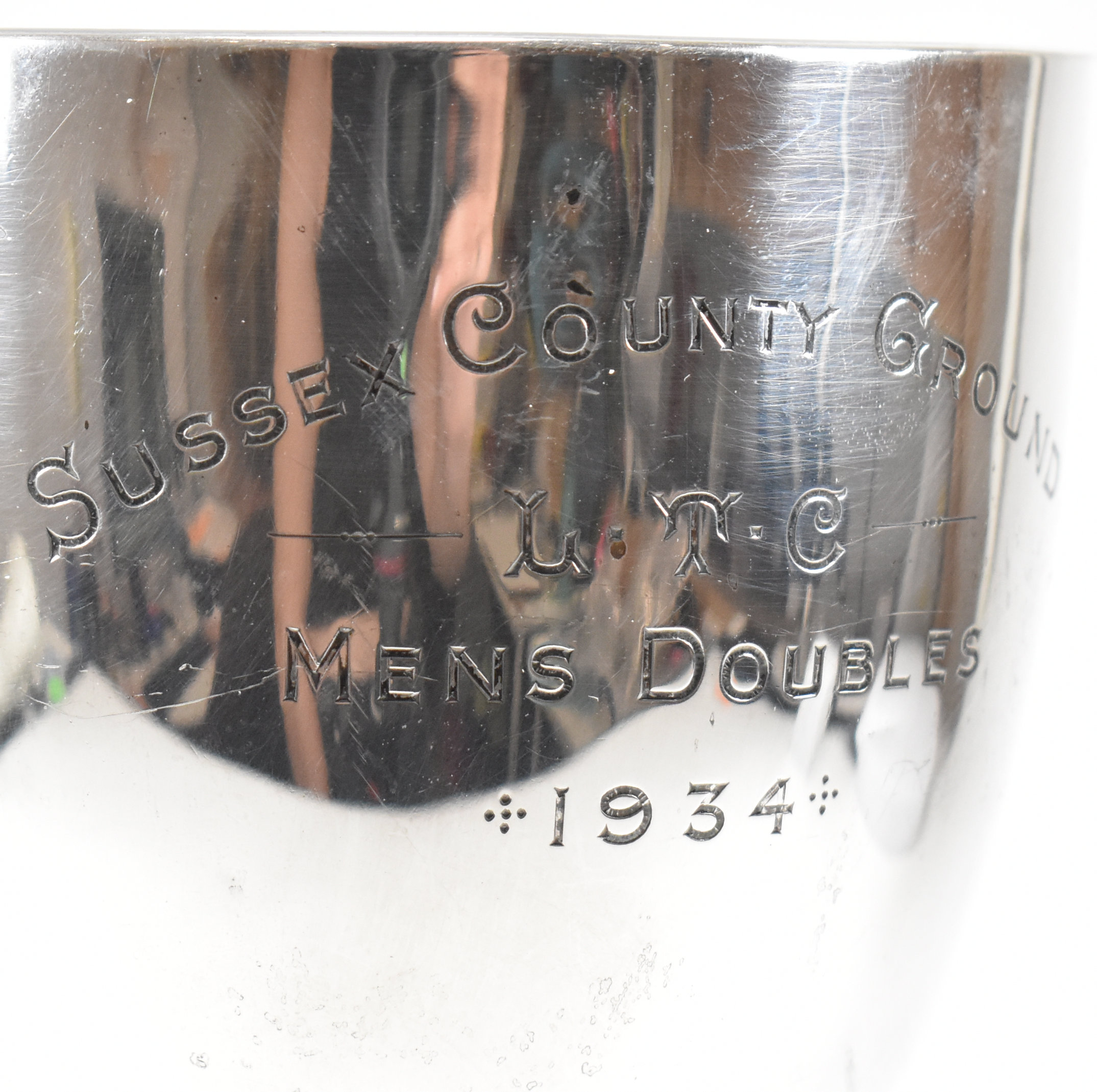 HALLMARKED 1930S SILVER TROPHY CUP - Image 3 of 7