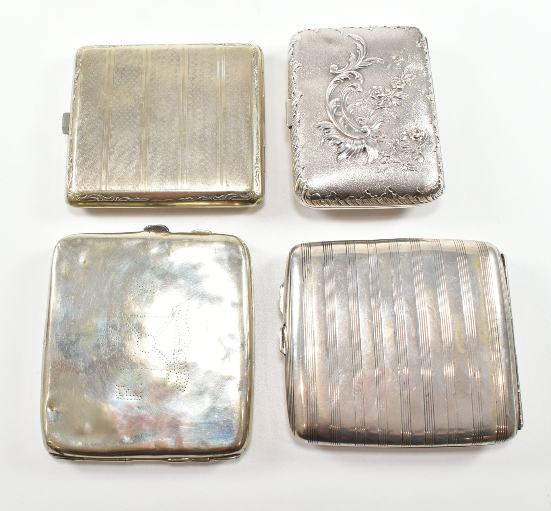 COLLECTION OF 20TH CENTURY SILVER PLATE WHITE METAL & ALPACCA CIGARETTE CASES - Image 2 of 15