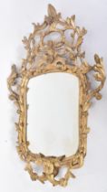 18TH CENTURY GEORGE II GILTWOOD AND GESSO MIRROR