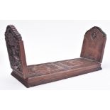 19TH CENTURY CHINESE CANTONESE CARVED WOOD BOOK SLIDE