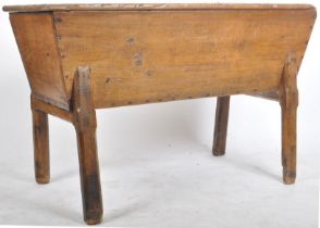 19TH CENTURY COUNTRY PINE FRENCH DOUGH BIN ON STAND