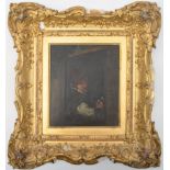 18TH CENTURY FRAMED OIL PORTRAIT STUDY OF GENTLEMAN