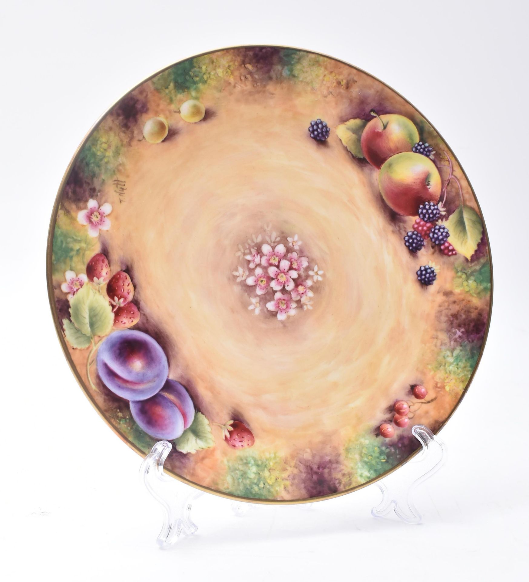 TERENCE NUTT X ROYAL WORCESTER - PORCELAIN SIGNED SIDE PLATE