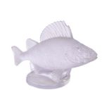 RENE LALIQUE - FROSTED GLASS PERCH FISH CAR MASCOT