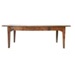 19TH CENTURY VICTORIAN ELM WOOD REFECTORY DINING TABLE