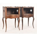 PAIR OF EARLY 20TH CENTURY FRENCH OAK BEDSIDES
