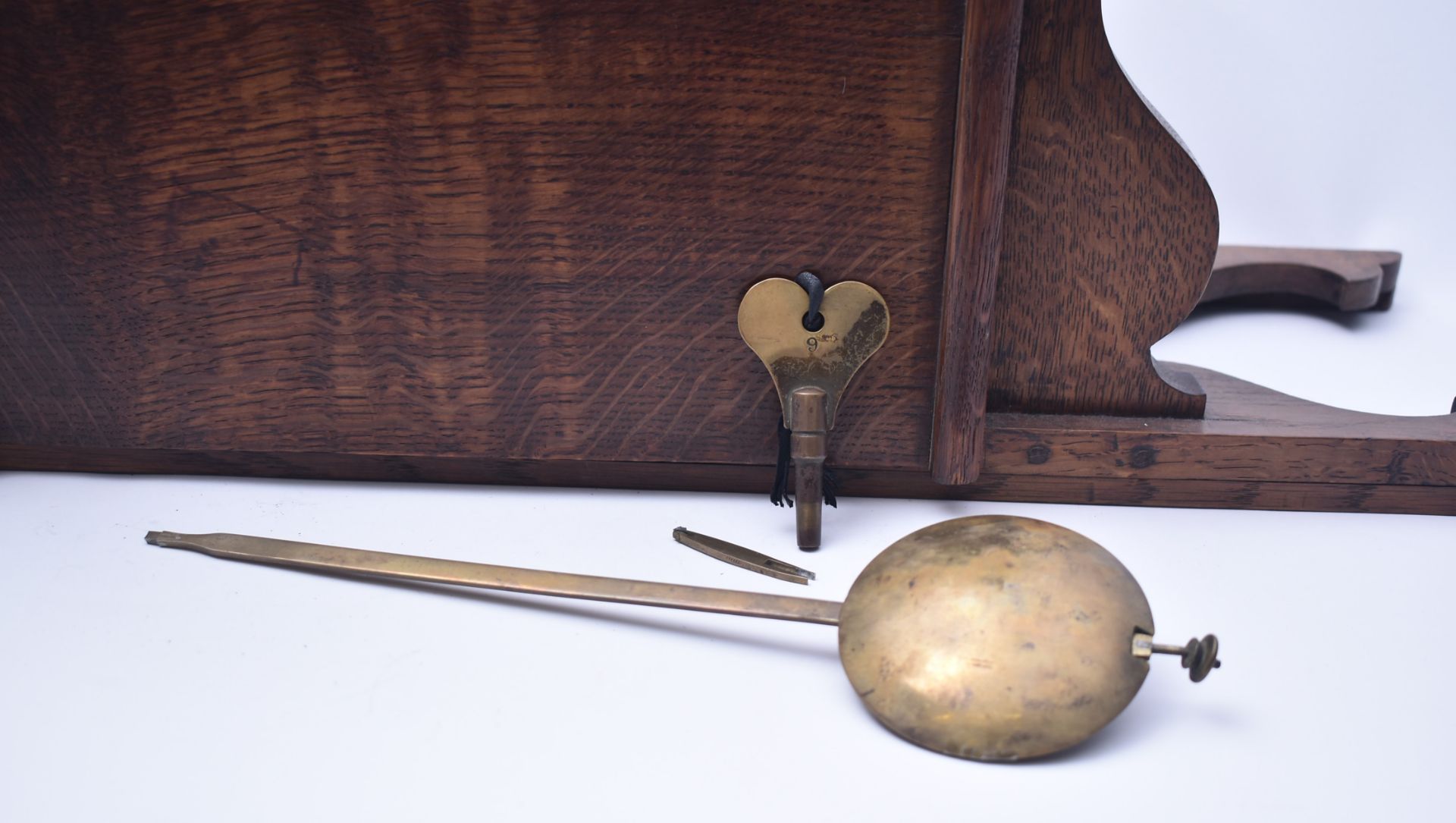 VICTORIAN OAK FUSEE JOHN CHARLES, PORTSMOUTH WALL CLOCK - Image 4 of 9