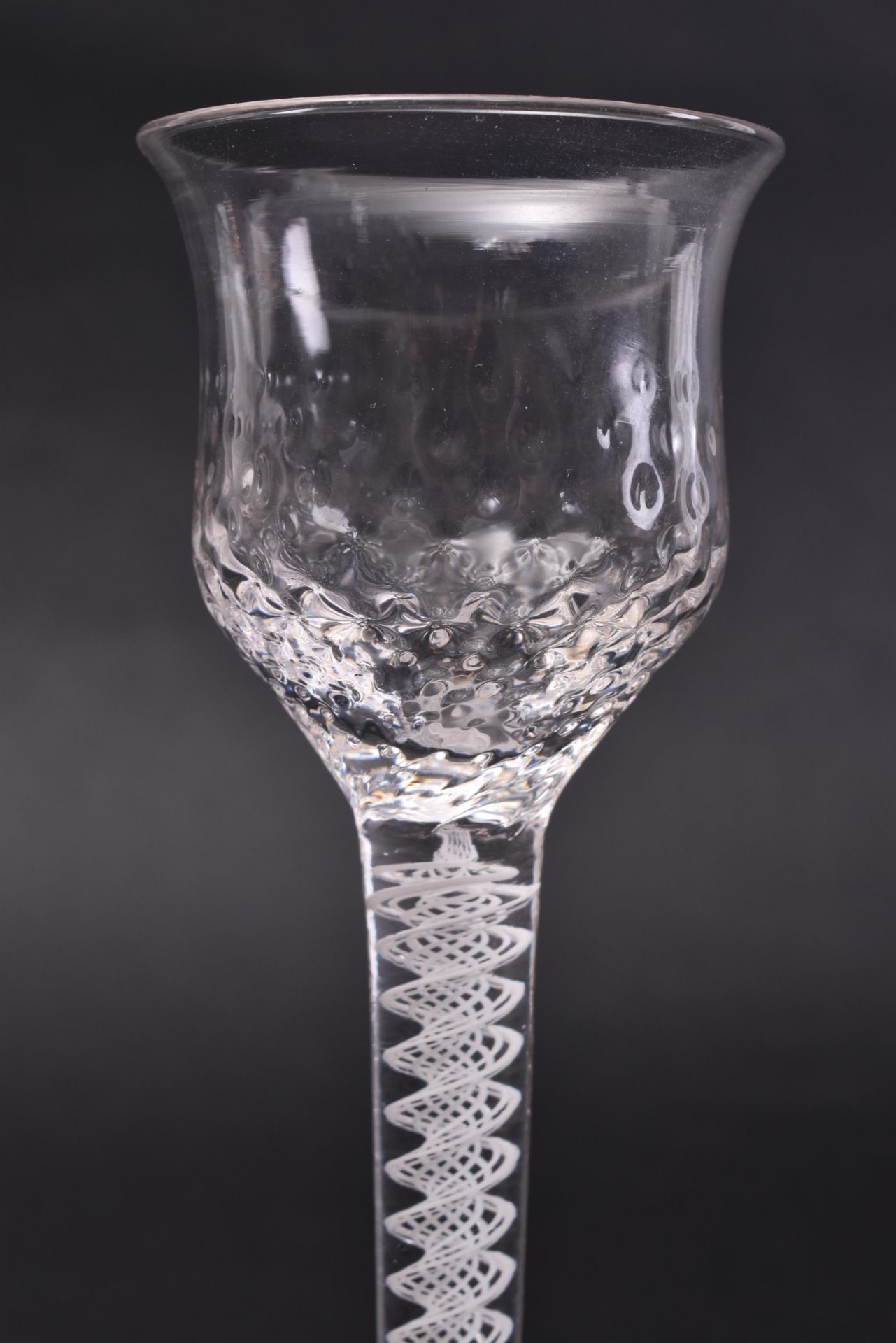 18TH CENTURY GEORGE III AIR DOUBLE TWIST SERIES WINE GLASS - Image 2 of 4