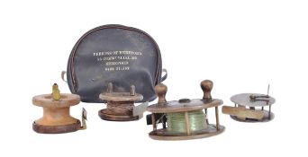 COLLECTION OF FOUR NINETEENTH CENTURY FISHING REELS