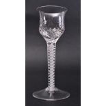 18TH CENTURY GEORGE III AIR DOUBLE TWIST SERIES WINE GLASS