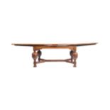 MANNER OF RUBENS - PARQUETRY INLAID REFECTORY DINING TABLE