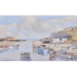 SAM MCLARNON - WATERCOLOUR PAINTING STUDY IRISH HARBOUR