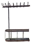 19TH CENTURY BLACK FOREST IRON HOUSEKEEPERS HALLSTAND
