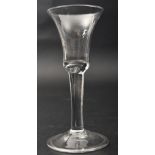 GEORGE II MID 18TH CENTURY 1745 PLAIN STEM WINE GLASS