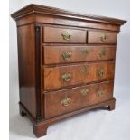 19TH CENTURY MAHOGANY TWO OVER THREE CHEST OF DRAWERS