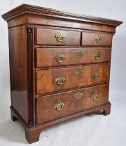 19TH CENTURY MAHOGANY TWO OVER THREE CHEST OF DRAWERS