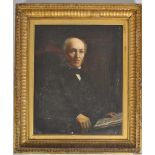 LARGE VICTORIAN OIL ON CANVAS PORTRAIT OF NOBLE GENT