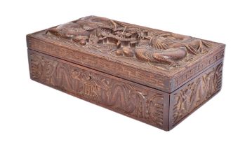 EARLY 19TH CENTURY 31ST DUKE OF CONNAUGHT'S OWN CARVED BOX