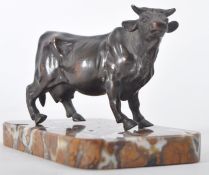 LATE 19TH CENTURY FRENCH INSPIRED BRONZE COW SCULPTURE