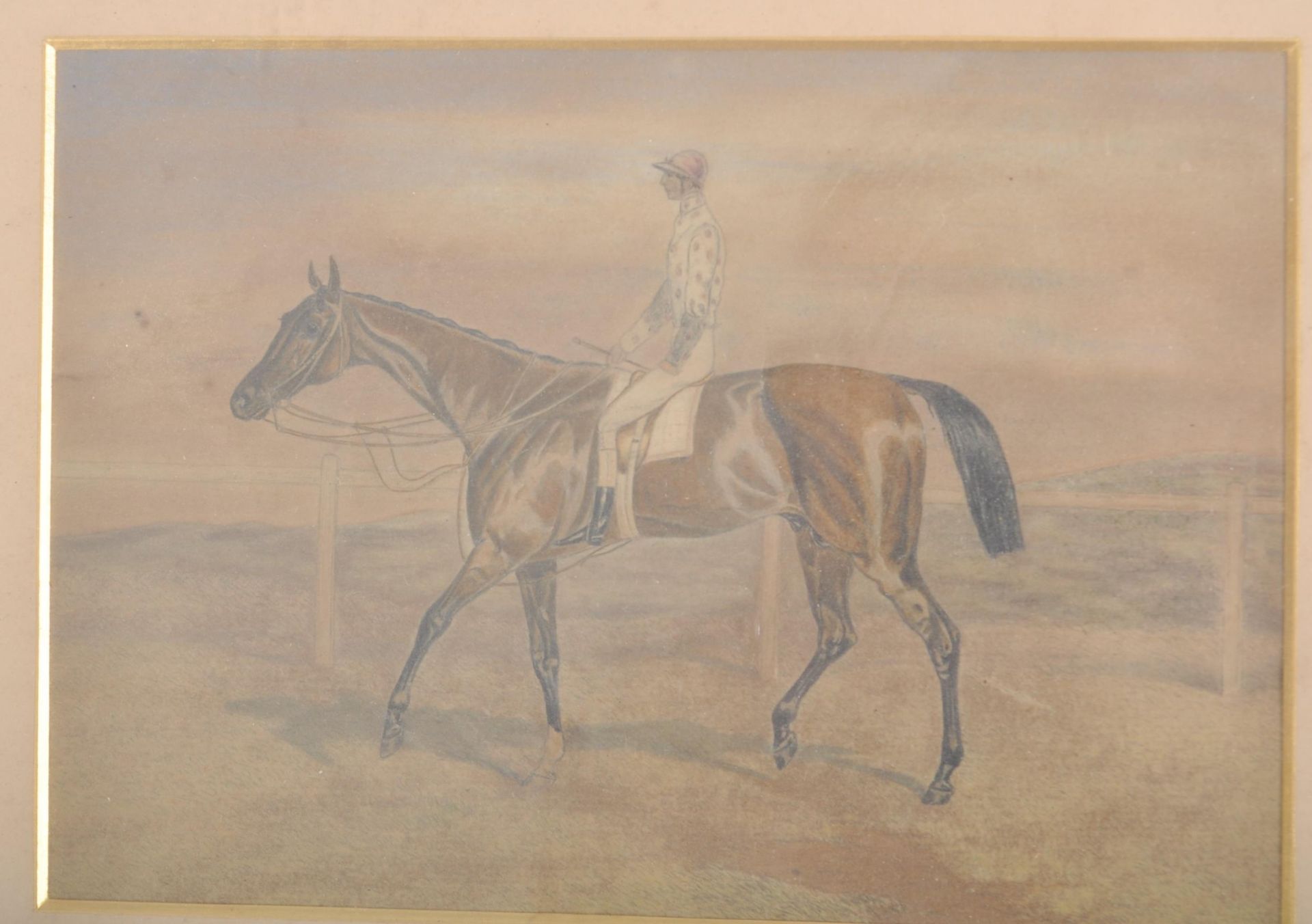 PAIR OF EARLY 20TH CENTURY HORSE RACING PAINTINGS - Image 3 of 4