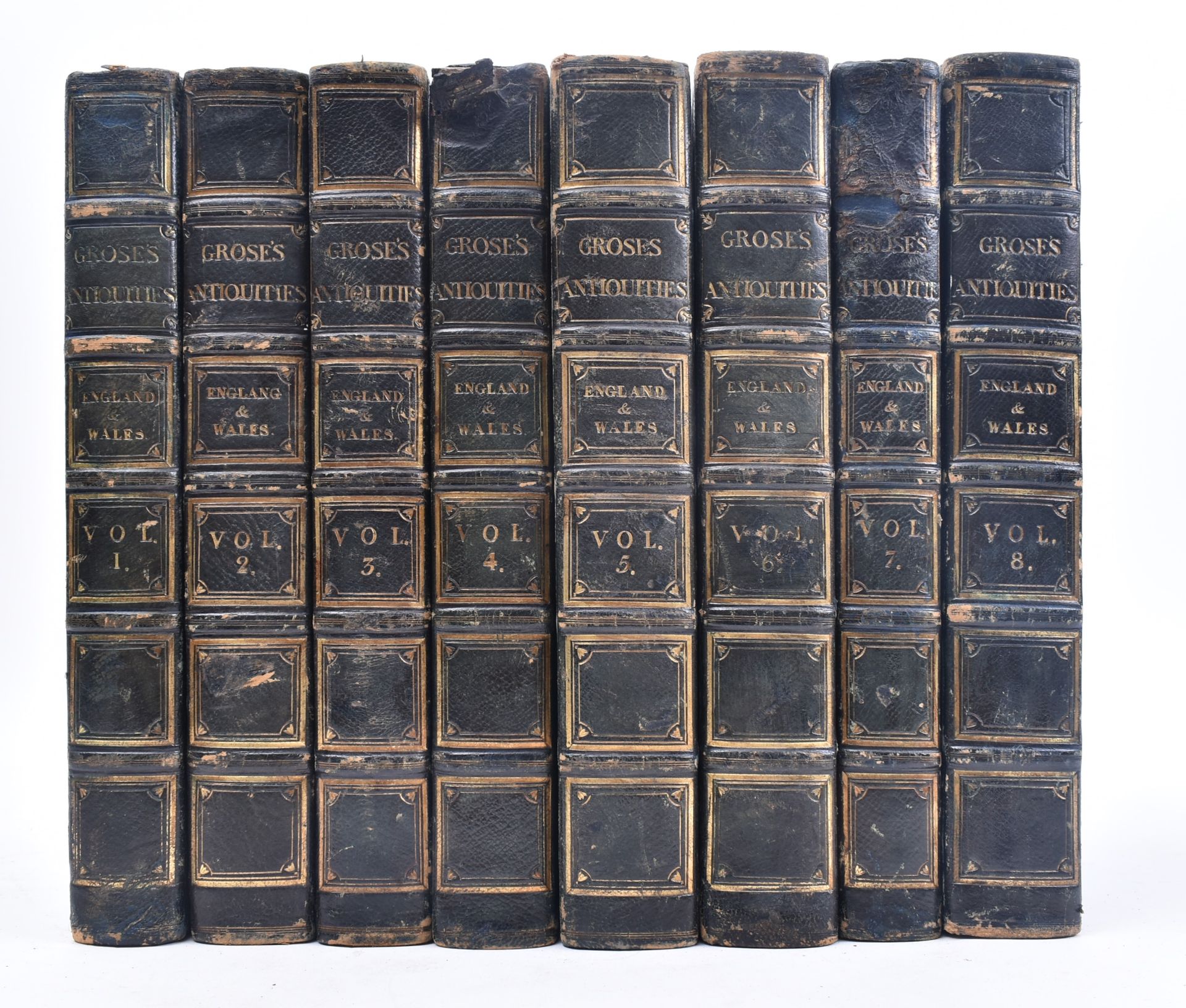 1784 - GROSE'S ANTIQUITIES OF ENGLAND & WALES IN EIGHT VOLUMES