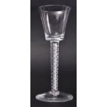 18TH CENTURY GEORGE III AIR DOUBLE TWIST SERIES WINE GLASS