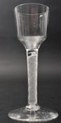 GEORGE III C1760 CRYSTAL OPAQUE SINGLE TWIST CORDIAL GLASS