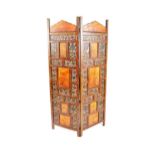 ANGLO COLONIAL TWO FOLD PAINTED DISCRETION SCREEN
