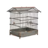 EARLY 20TH CENTURY WOOD & WIRE WORK BIRD CAGE