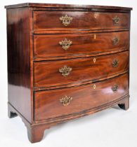 19TH CENTURY GEORGE III MAHOGANY FOUR DRAWER CHEST