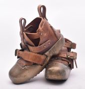 PAIR OF SIEBE & GORMAN, LONDON LEATHER & BRASS DIVING BOOTS