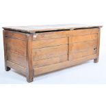 A 19TH CENTURY FRENCH COUNTRY ELM - OAK COFFER CHEST