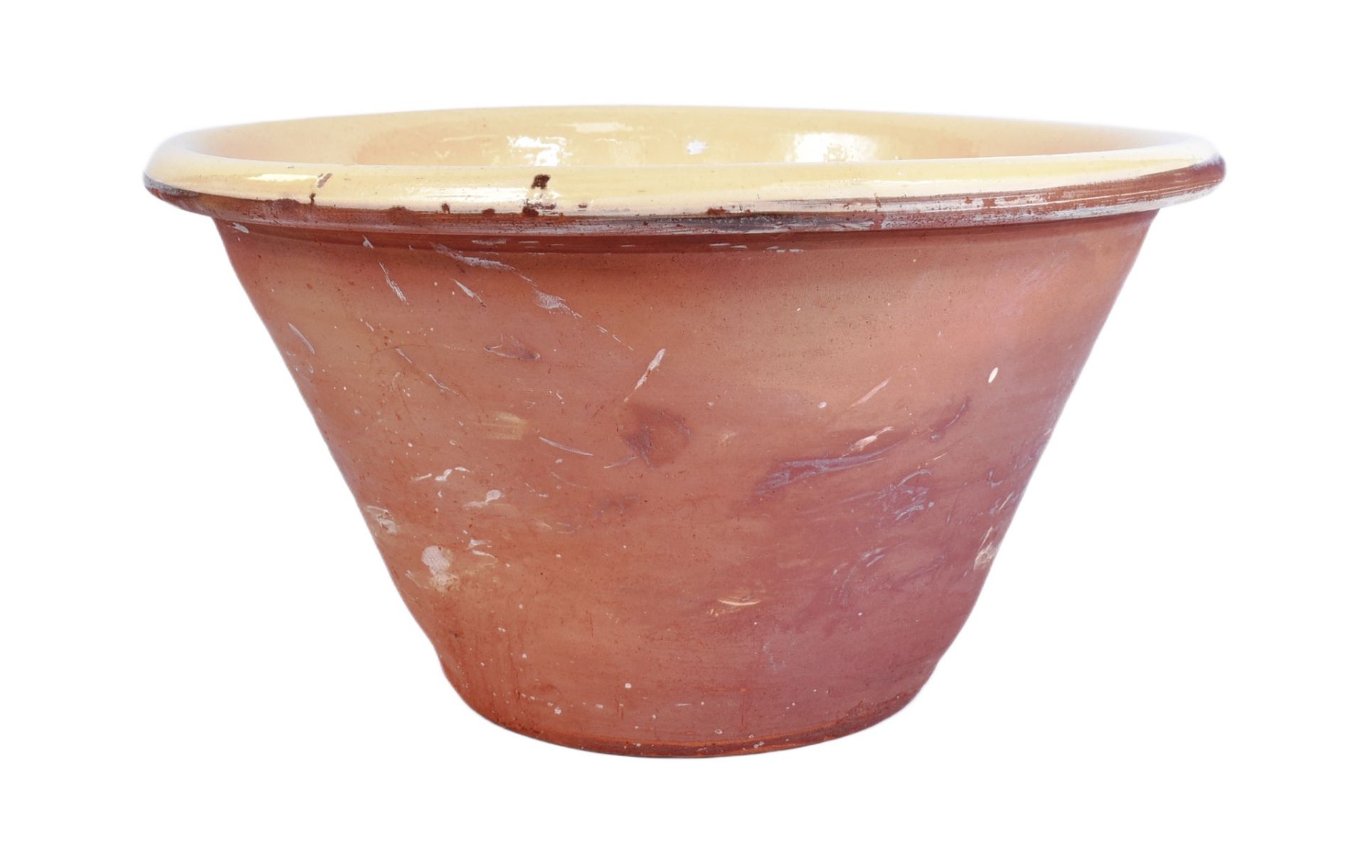 EARLY 20TH CENTURY LARGE EARTHENWARE DAIRY BOWL