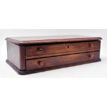 19TH CENTURY VICTORIAN MAHOGANY TABLE TOP SHOP CHEST