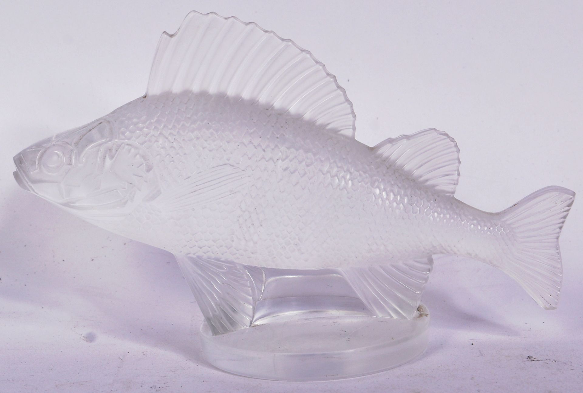 RENE LALIQUE - FROSTED GLASS PERCH FISH CAR MASCOT - Image 3 of 5